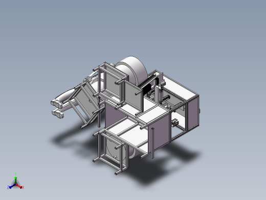 自动化手机壳喷油治具装配机器3D模型 自动化设备3D图纸非标自动化正等轴测缩略图