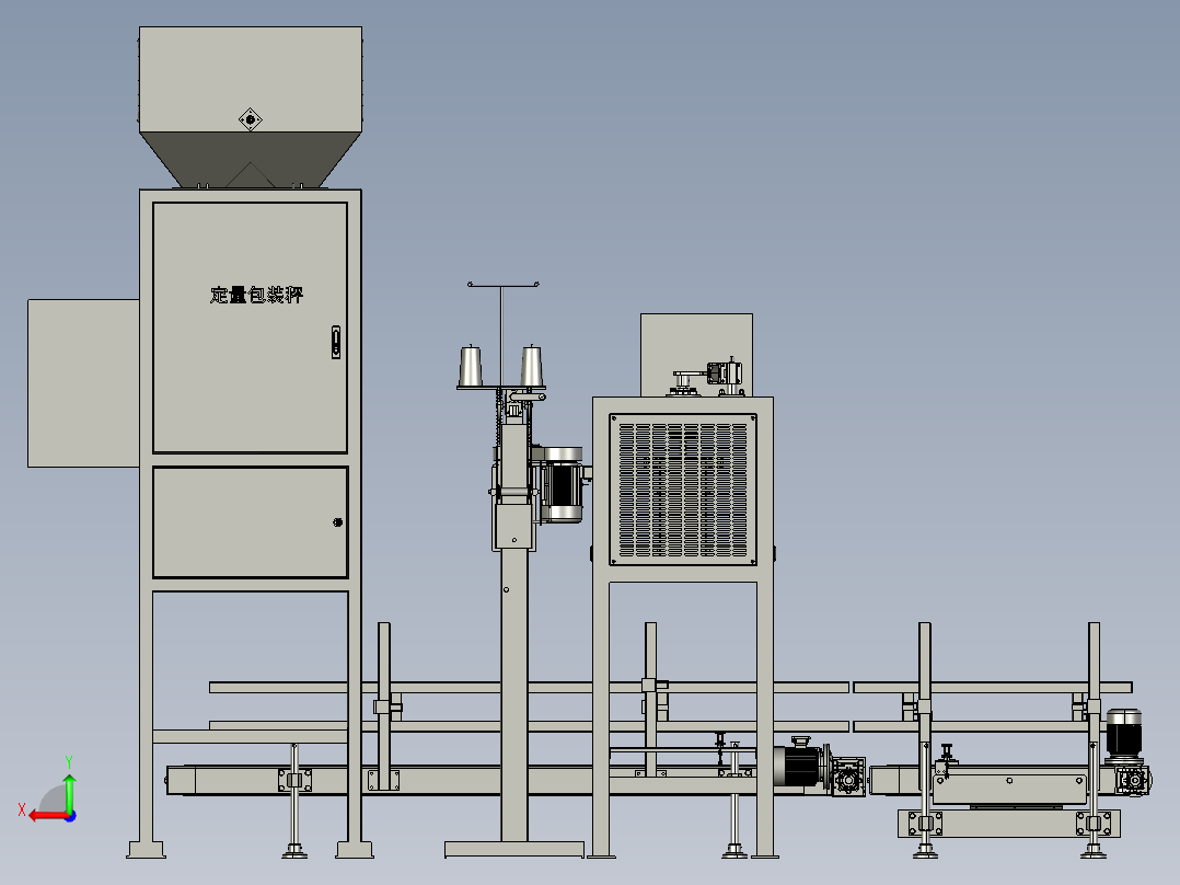 分选定量包装机（全套图纸） 后视图