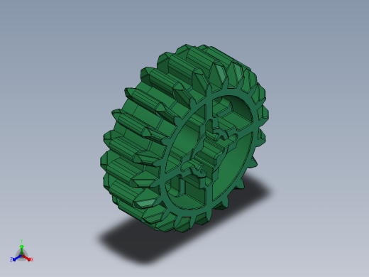 32269 Green Technic Gear 20 Tooth Double Bevel.SLDPRT