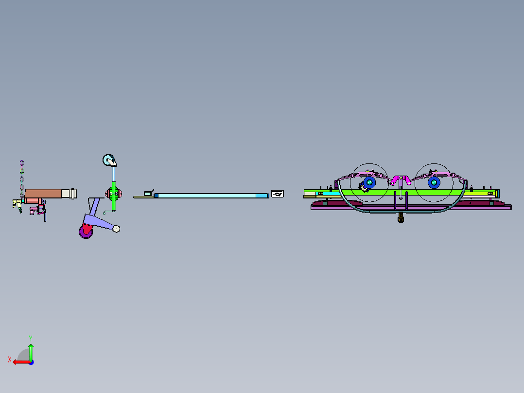 加重船用摩托艇皮划艇拖车后视图