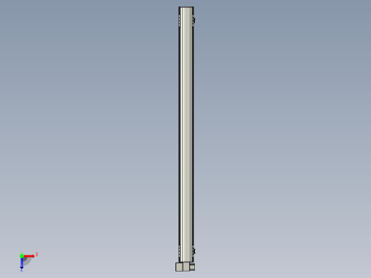 直线模组WG-LHB12-S1850-LD设计图纸俯视缩略图