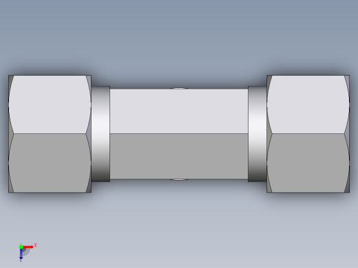 卡套式工业通用硬管接头EO_Male_stud_run_tee_TE12LRCF俯视缩略图