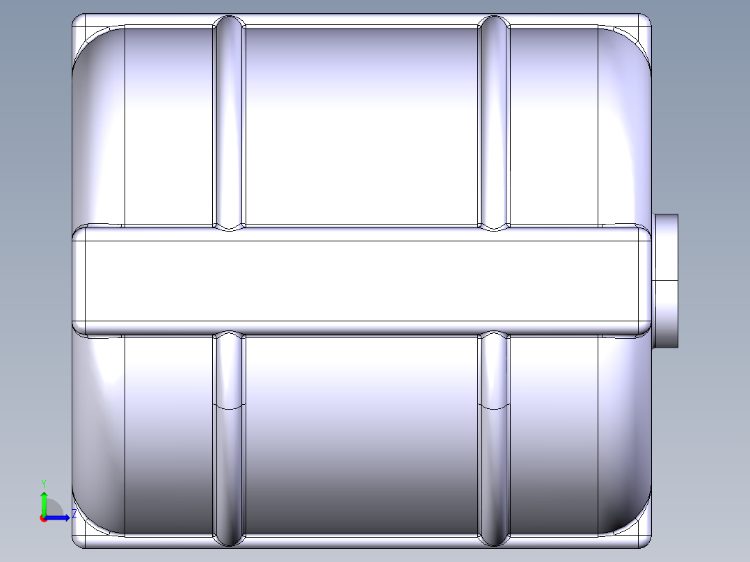 聚氯乙烯罐水箱左视图
