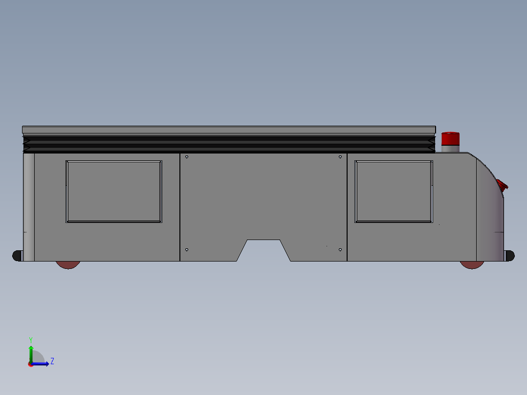 智能物流仓库左视图