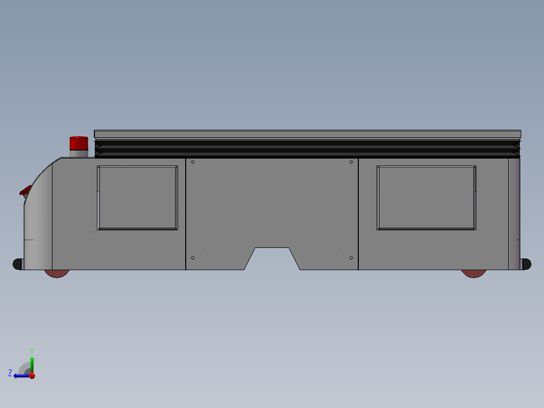智能物流仓库右视图