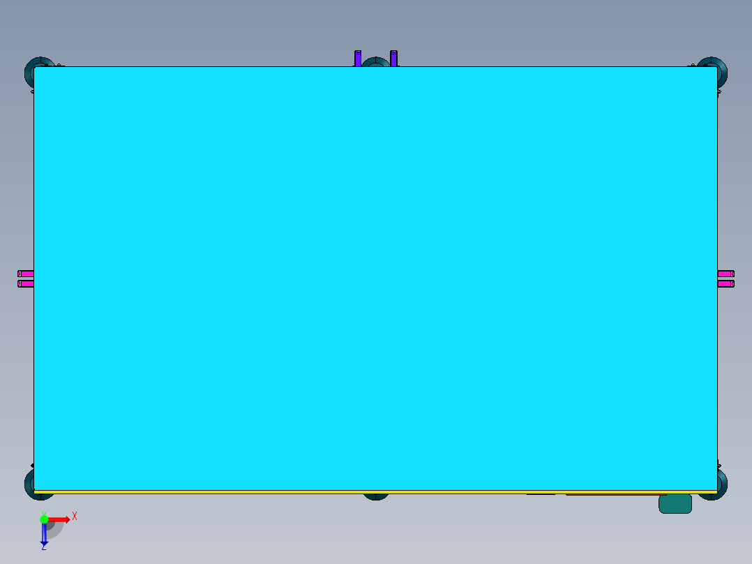 大型全自动电子线路板焊锡机俯视图