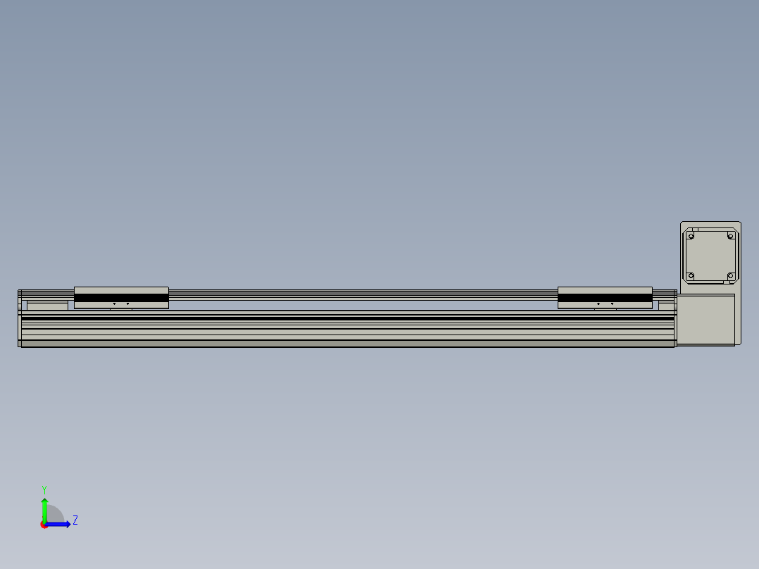 直线模组LHB17-L40-S750-RU设计图纸左视图