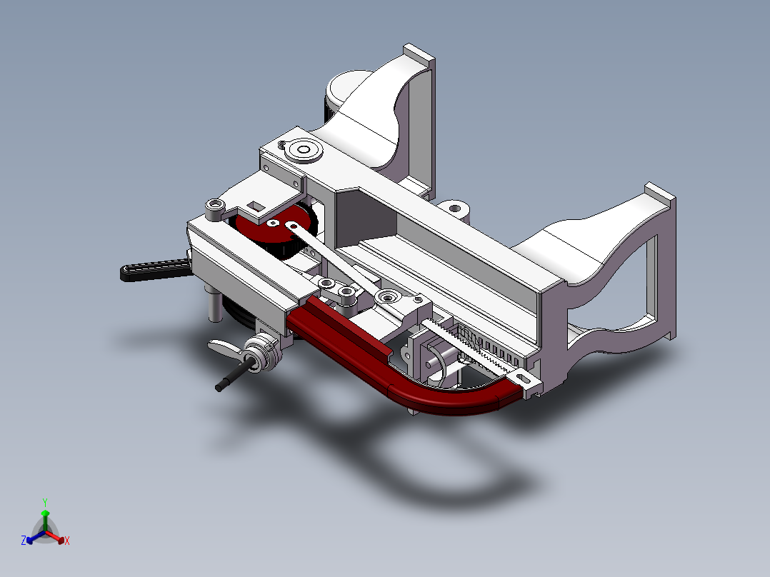 小型锯床正等轴测图