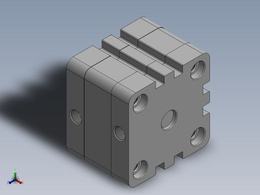 气缸ACE50X5S正等轴测缩略图