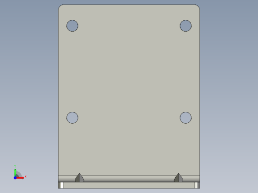 支架AST-1-3D多系列多零件图纸模型前视缩略图