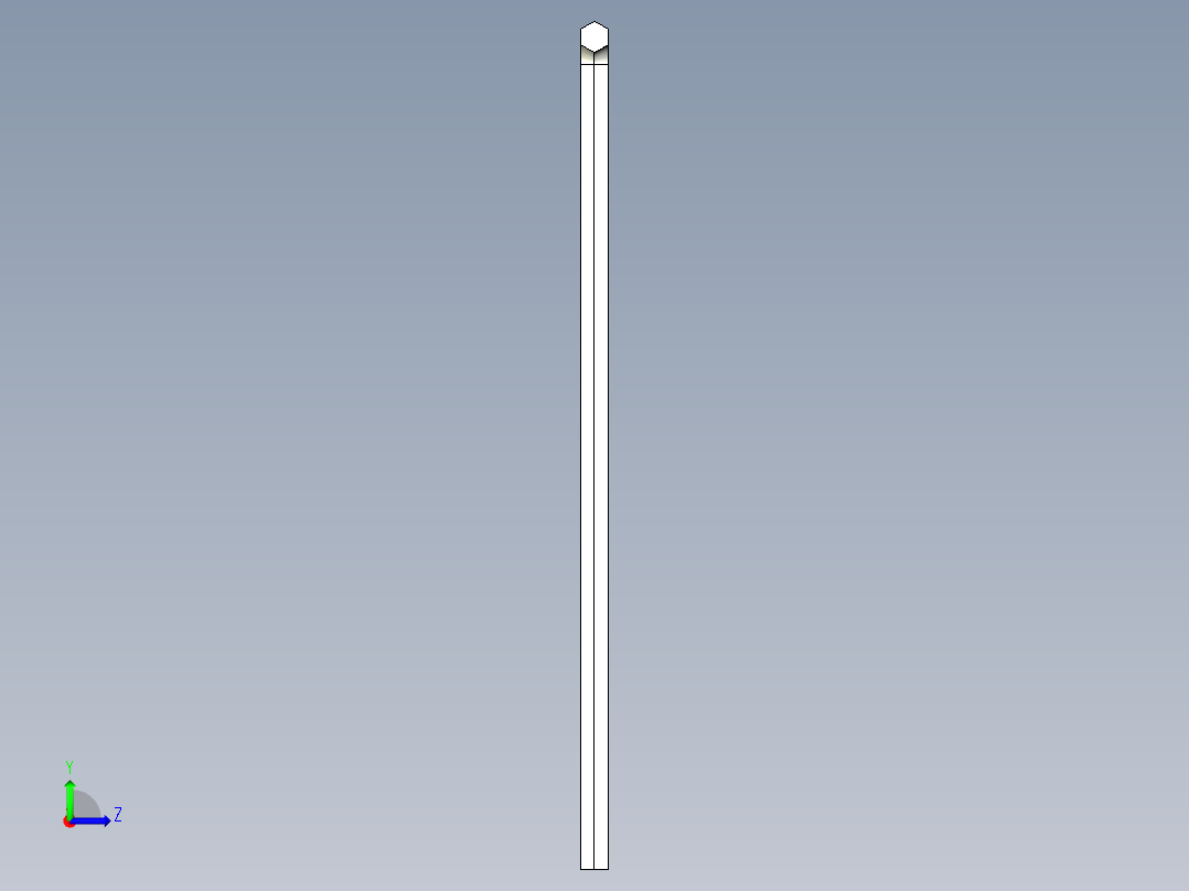 公制六角扳手MHSSK-3D多系列多零件图纸模型左视图