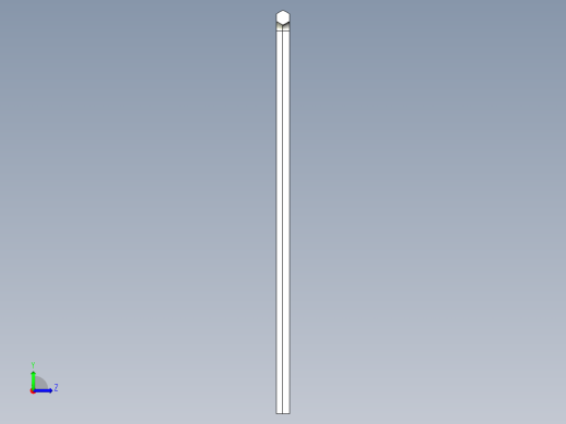 公制六角扳手MHSSK-3D多系列多零件图纸模型左视缩略图