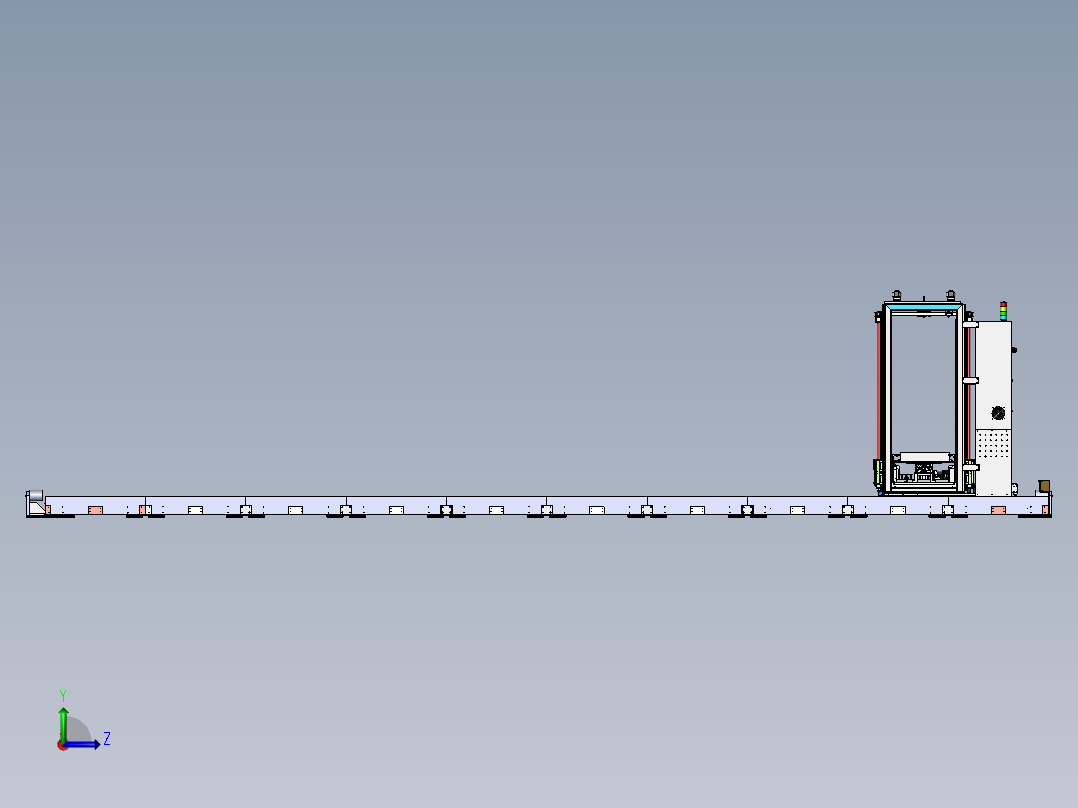 行走式堆垛机sw18可编辑左视图