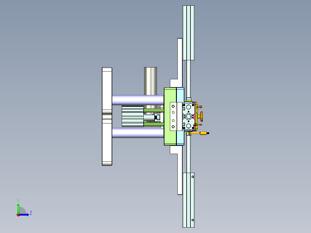 X3-B笔记本CNC工装夹具三维模型-CNC6-1008左视图