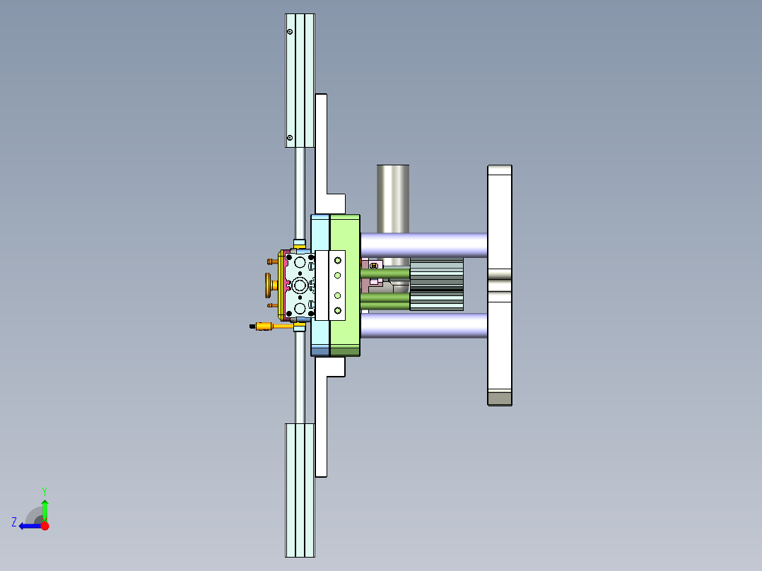 X3-B笔记本CNC工装夹具三维模型-CNC6-1008右视图