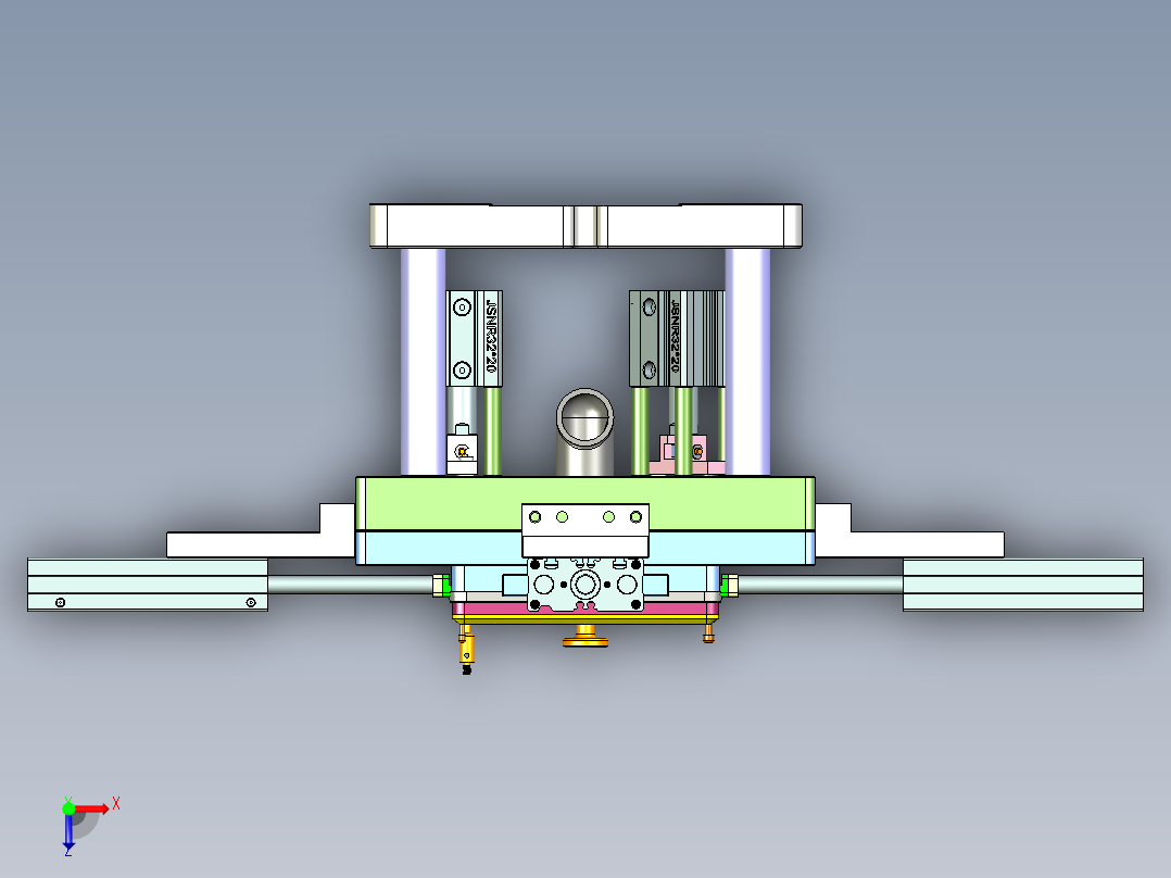 X3-B笔记本CNC工装夹具三维模型-CNC6-1008俯视图
