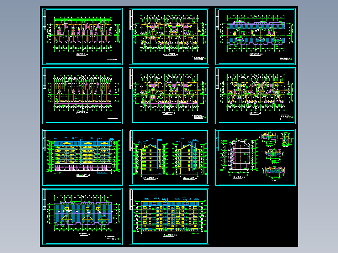带阁楼住宅建筑施工图