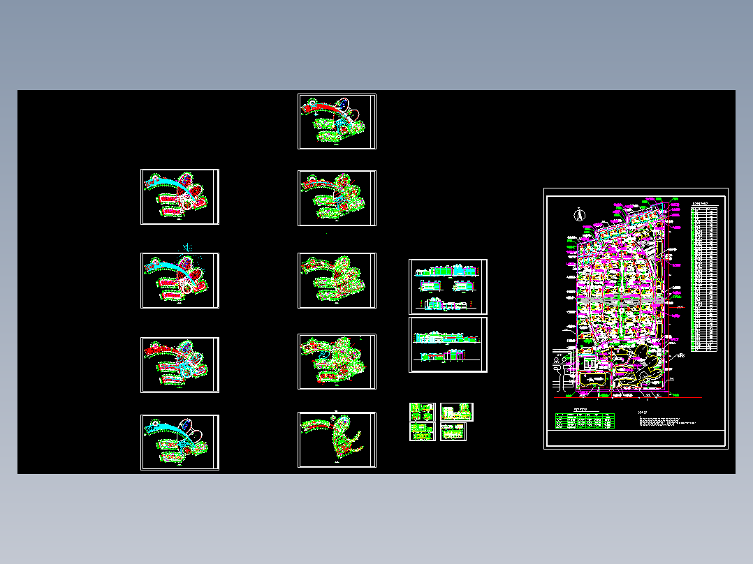 某大型生活小区平、立、剖面及总图1