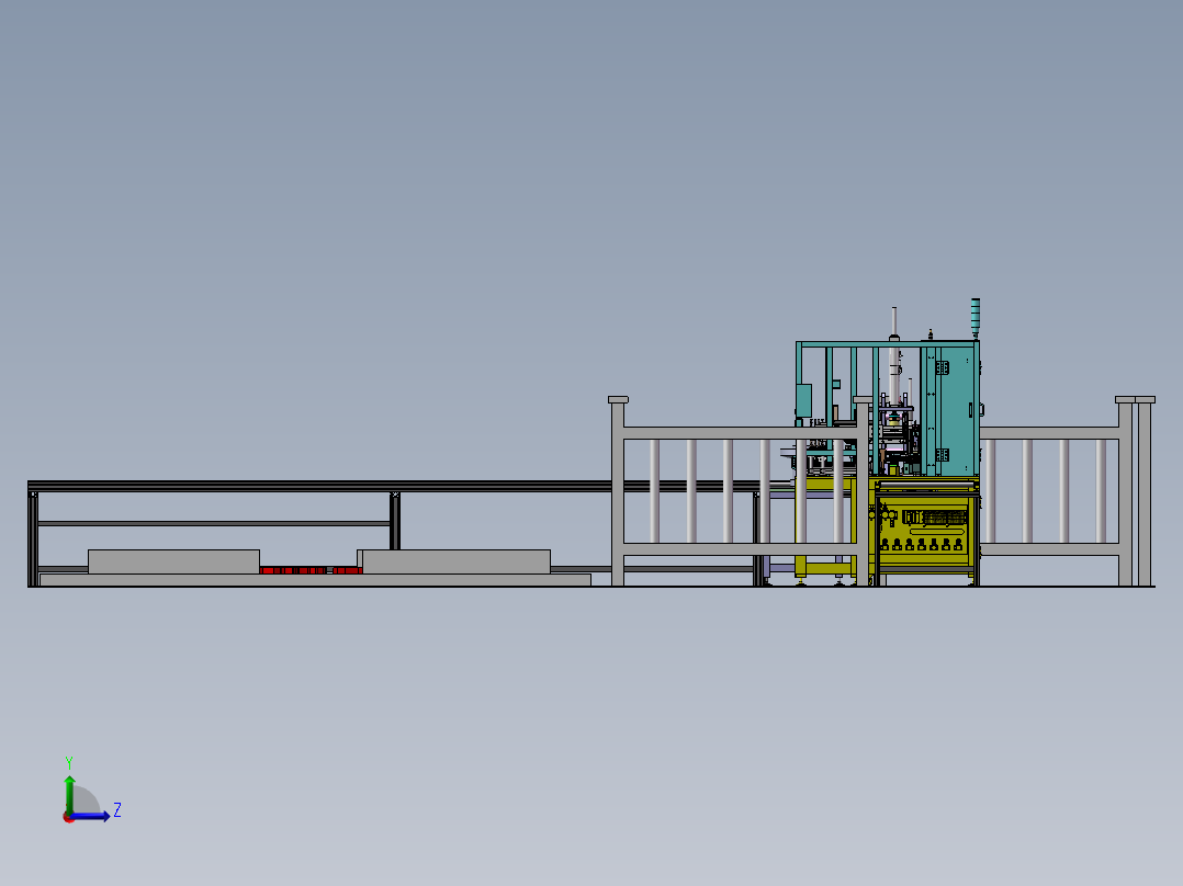 不锈钢拉环自动压装生产线sw17可编辑左视图