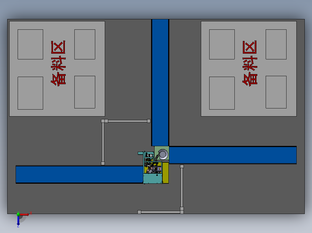 不锈钢拉环自动压装生产线sw17可编辑俯视图