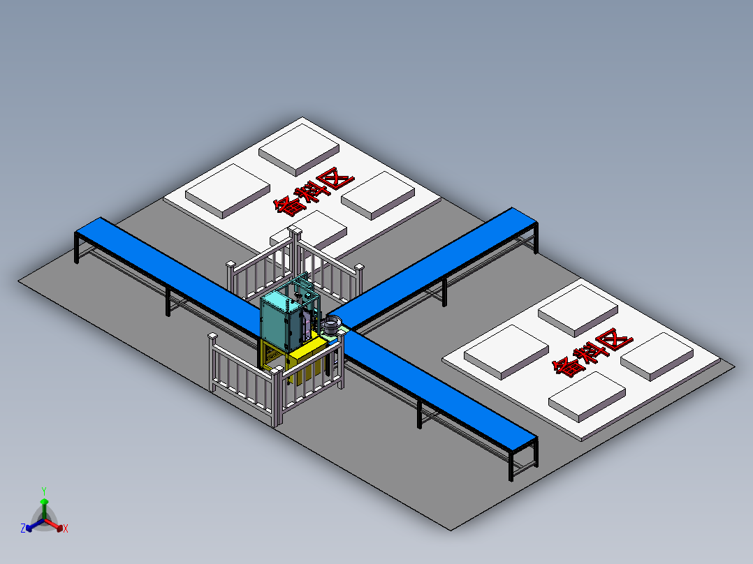 不锈钢拉环自动压装生产线sw17可编辑正等轴测图