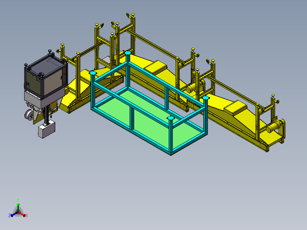 数据线标签加工生产线sw17正等轴测图