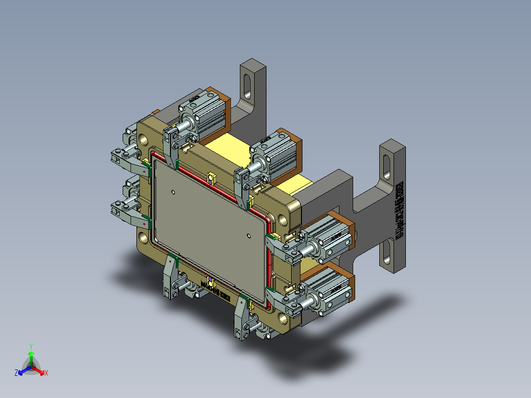 IPAD外壳精铣内腔治具模型