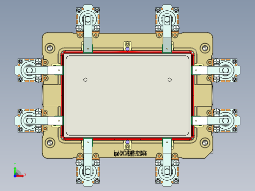 IPAD外壳精铣内腔治具模型前视缩略图