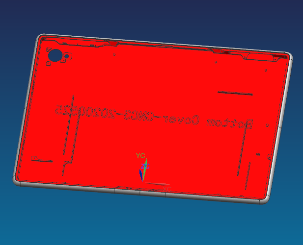 IPAD外壳精铣内腔治具模型