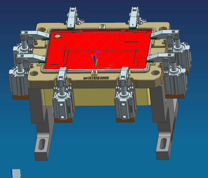 IPAD外壳精铣内腔治具模型