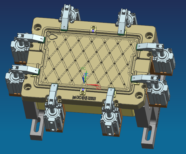 IPAD外壳精铣内腔治具模型
