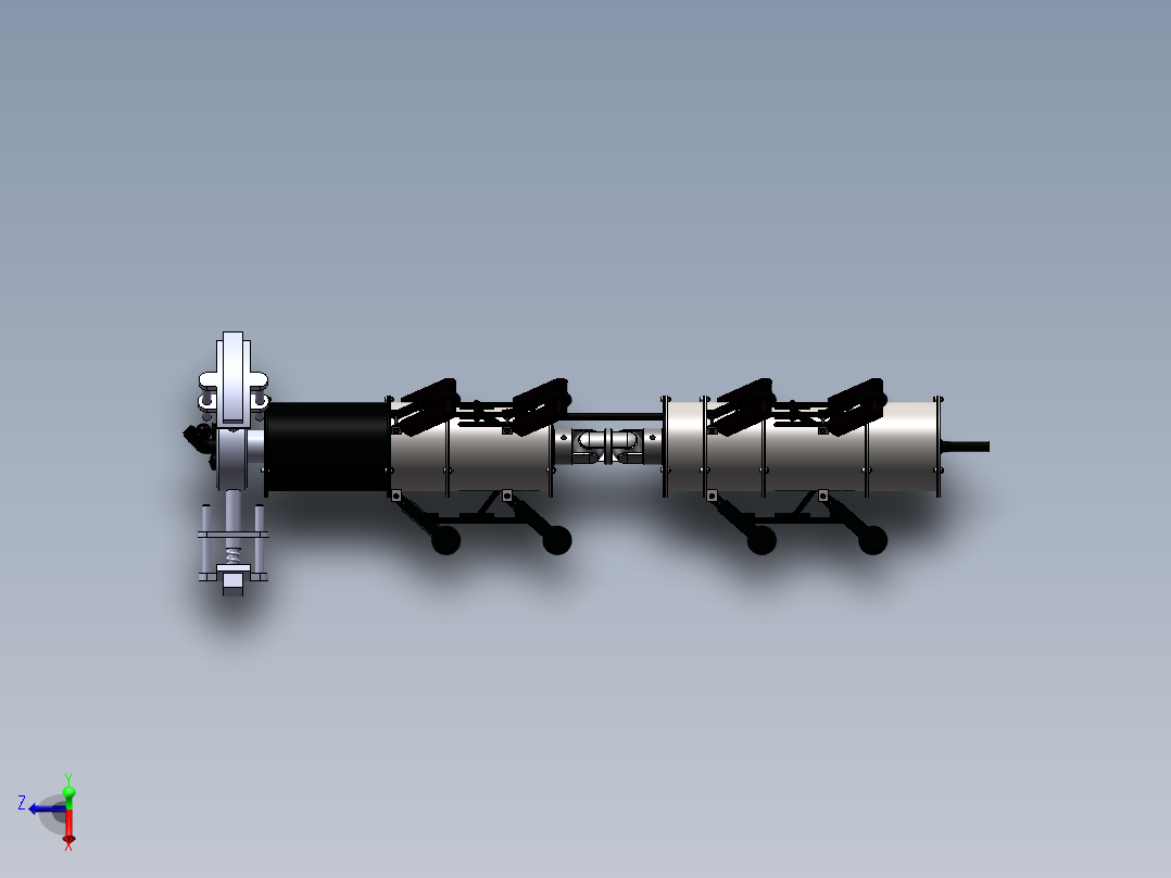 管道机器人装配体 装配图 部分零件图