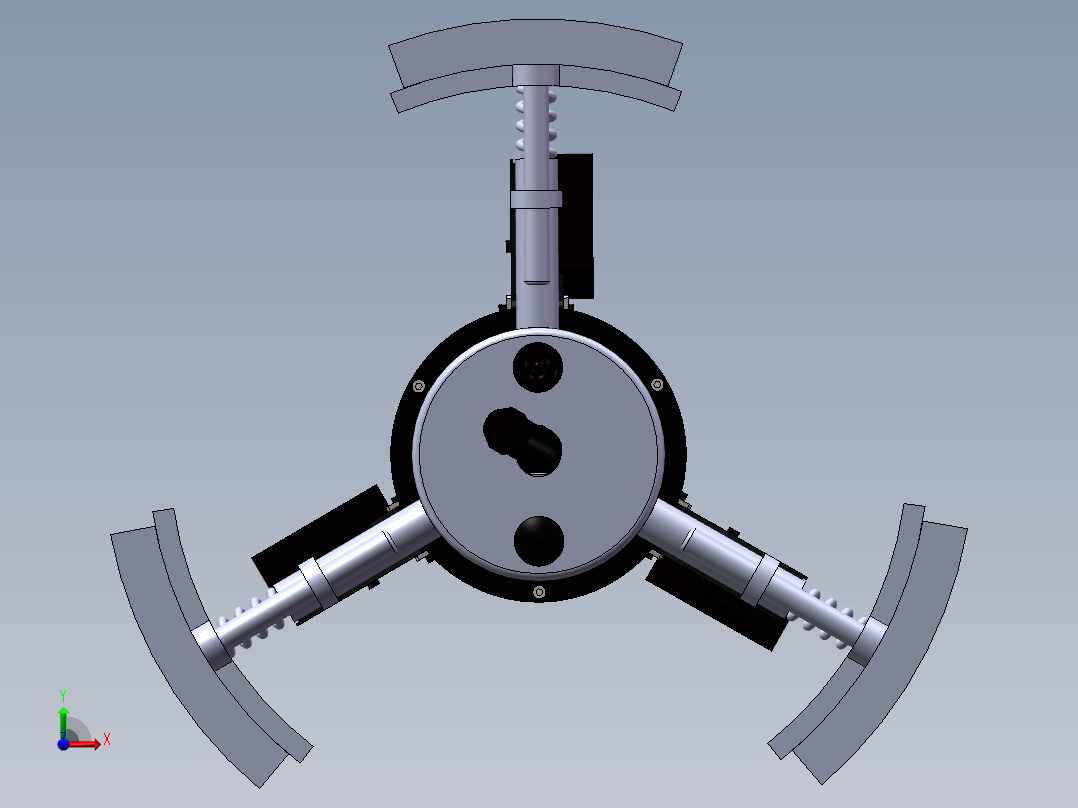 管道机器人装配体 装配图 部分零件图前视图