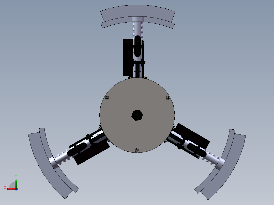 管道机器人装配体 装配图 部分零件图后视图