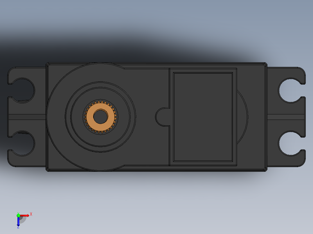 舵机智能小车俯视图