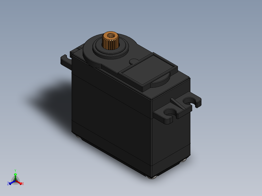舵机智能小车正等轴测图
