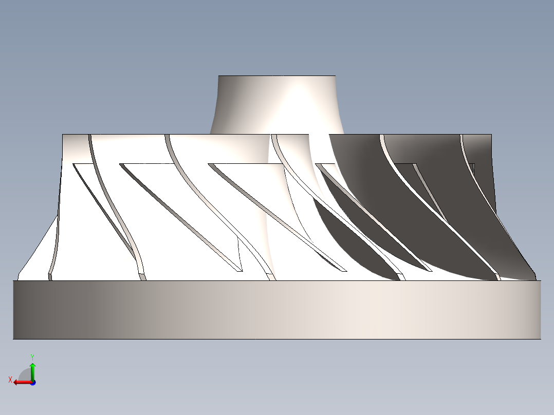 涡轮叶轮后视图