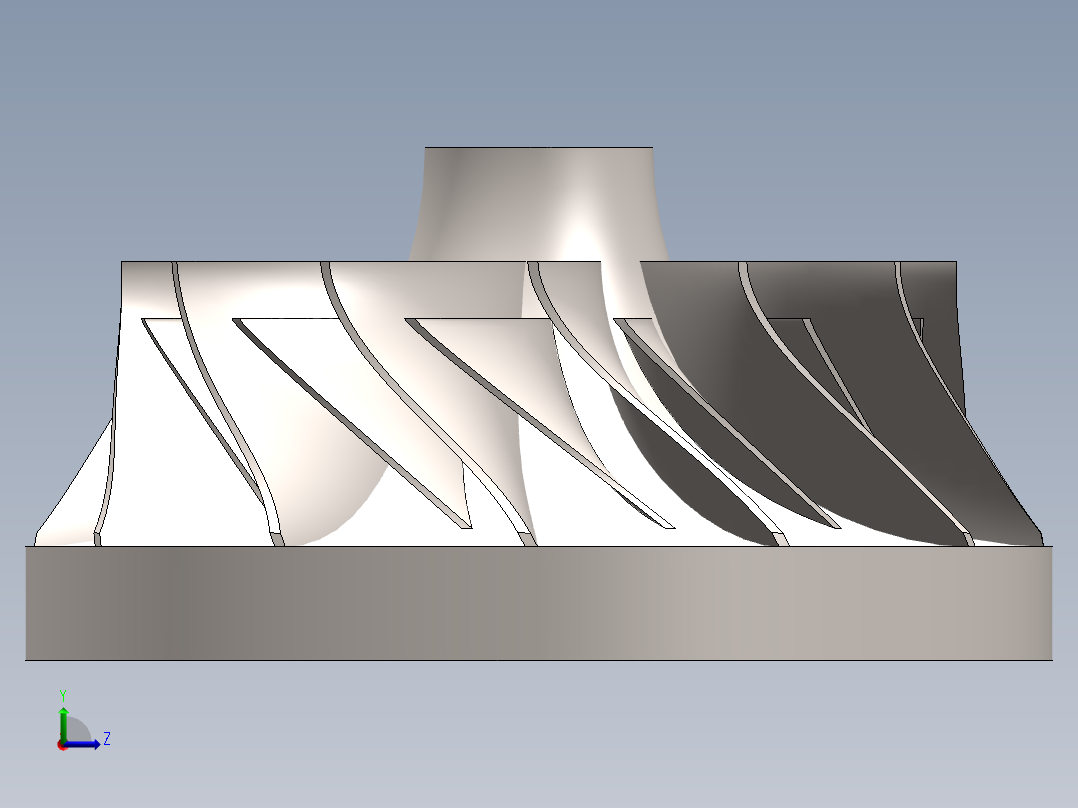 涡轮叶轮左视图