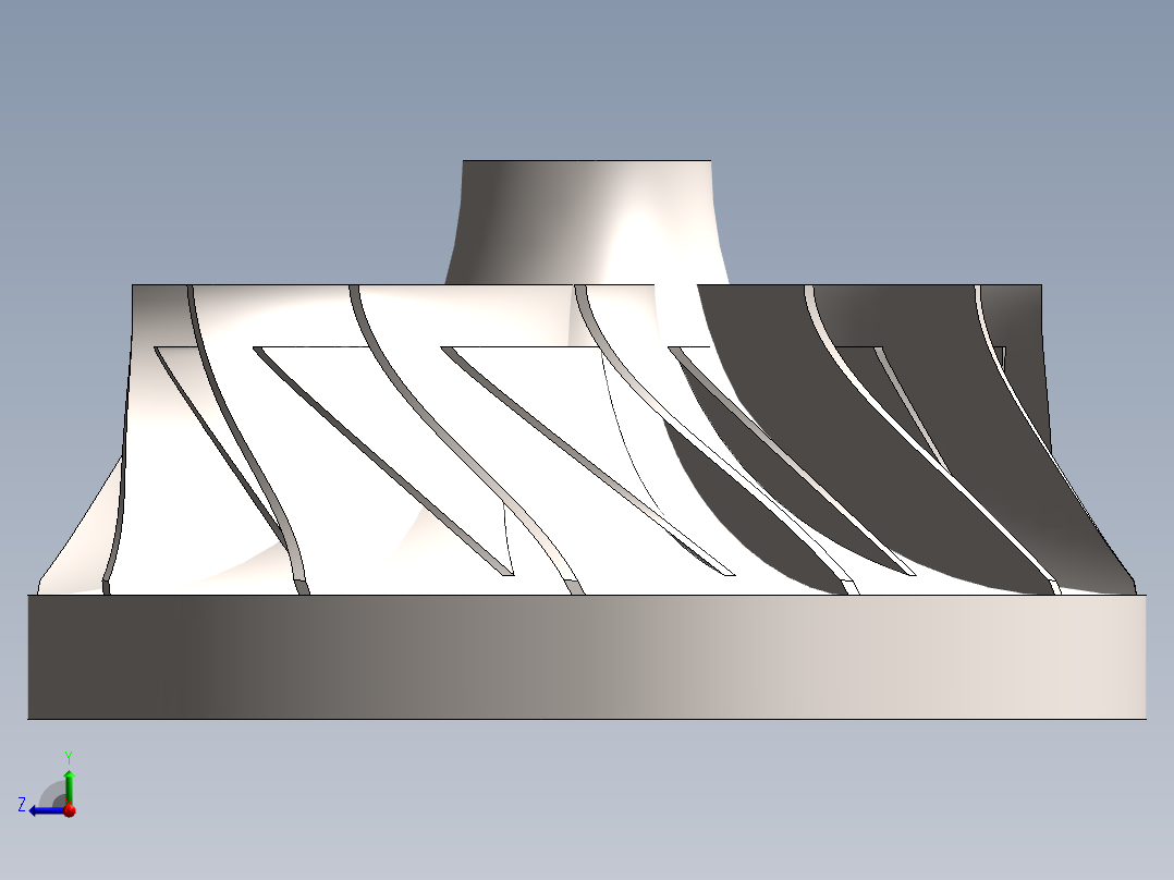 涡轮叶轮右视图