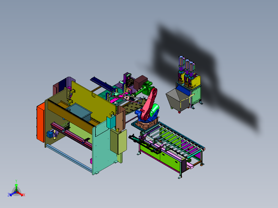 机器人折弯机取放料装置
