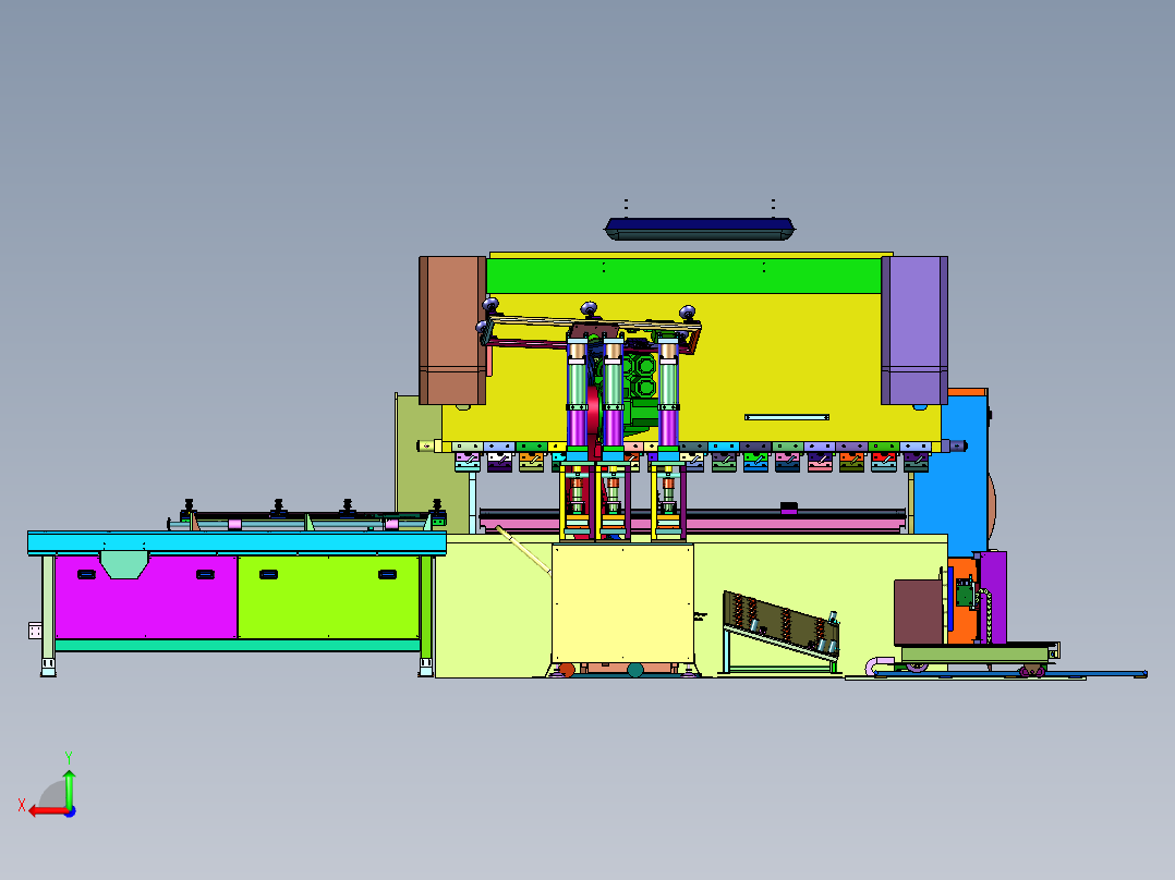 机器人折弯机取放料装置后视图