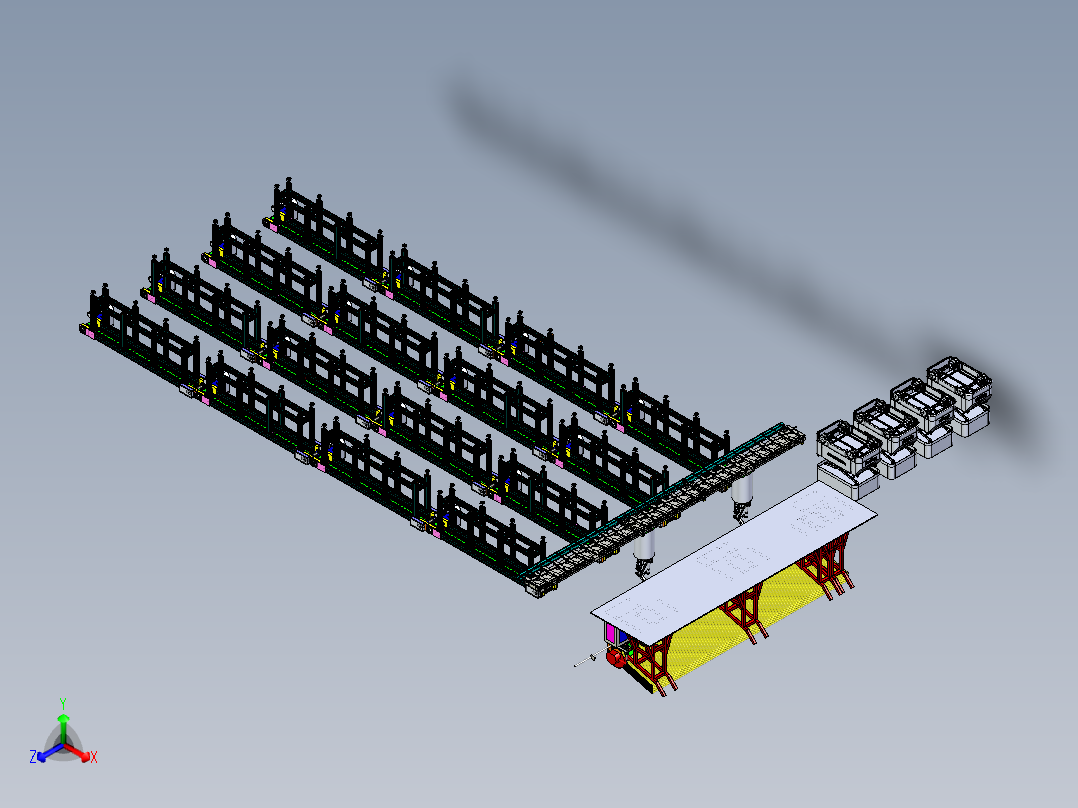 自动化批量切管机设备模拟