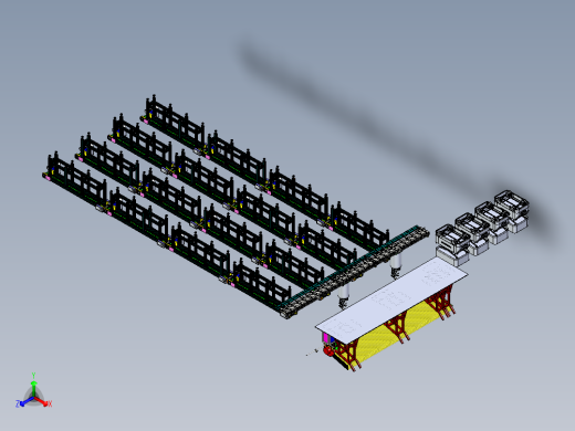 自动化批量切管机设备模拟