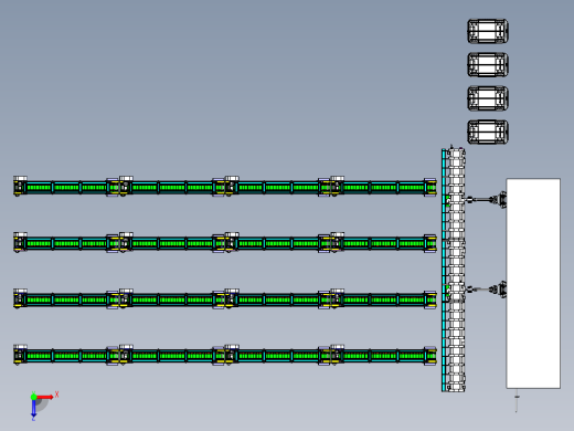 自动化批量切管机设备模拟俯视缩略图