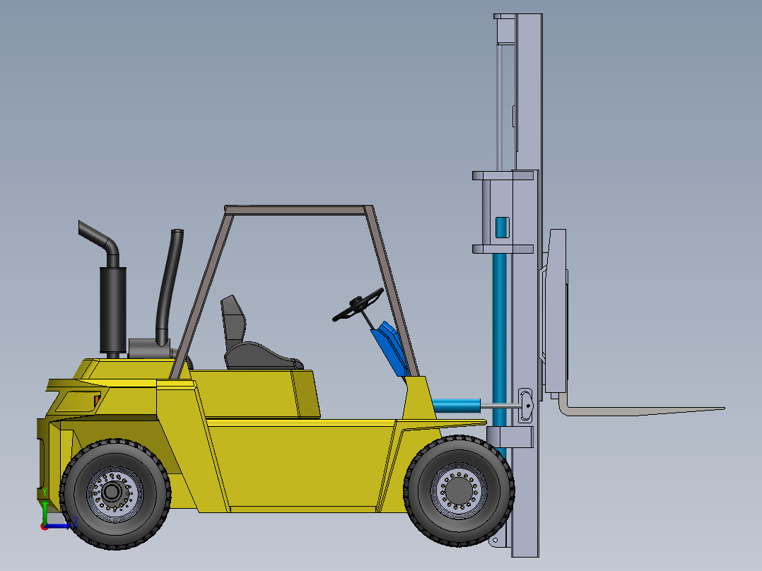 叉车、 叉车 SW(9)左视图