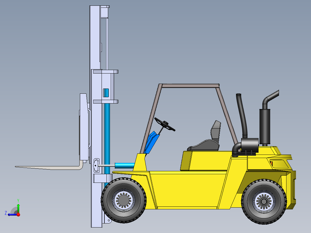 叉车、 叉车 SW(9)右视图