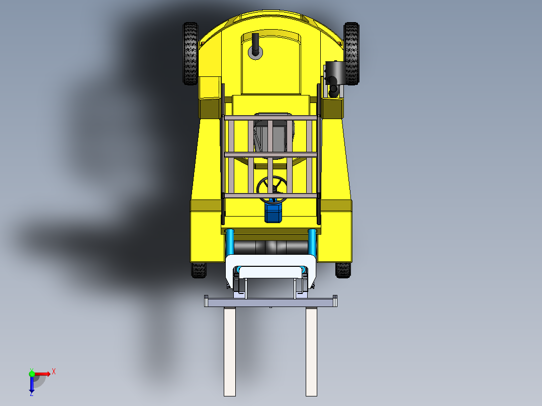 叉车、 叉车 SW(9)俯视图