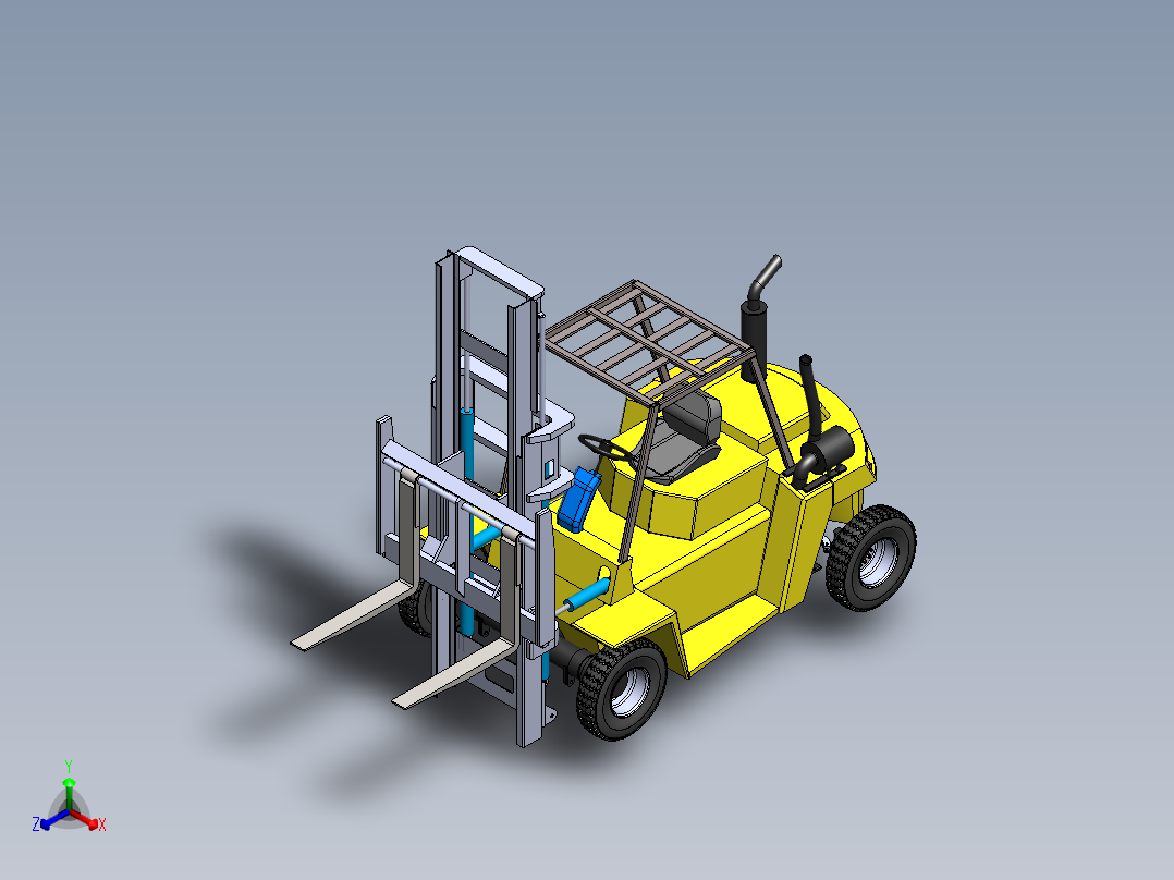 叉车、 叉车 SW(9)正等轴测图