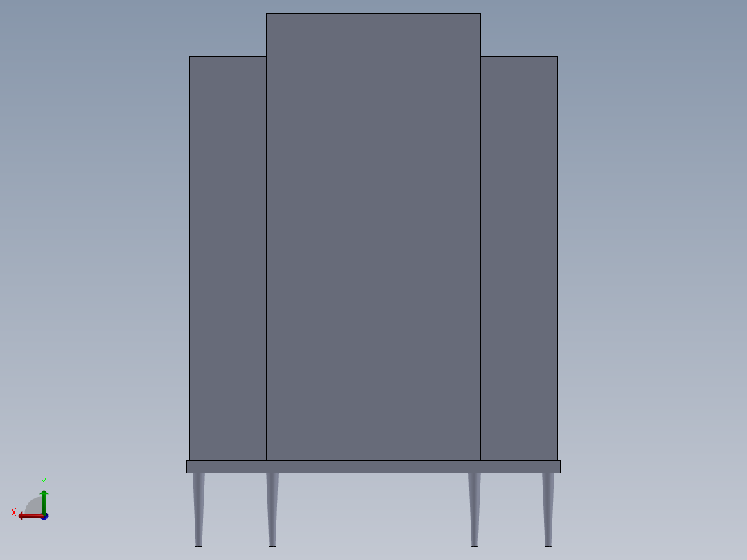 分隔器CAD模型后视图