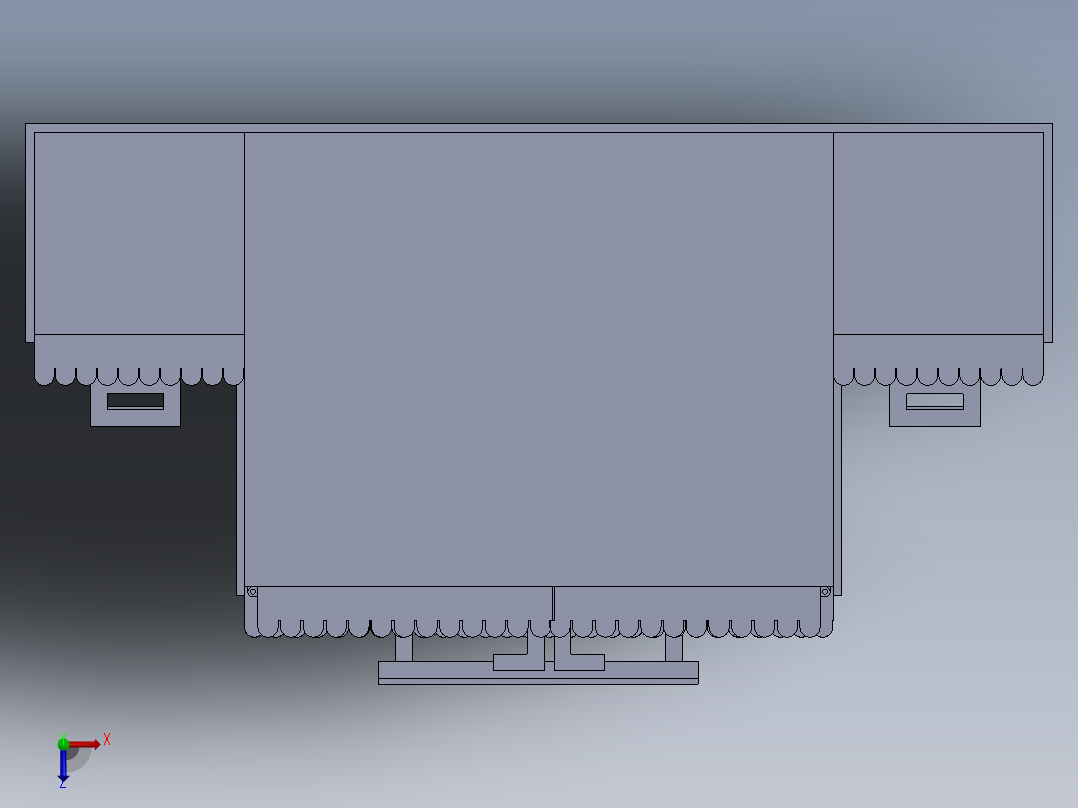 分隔器CAD模型俯视图